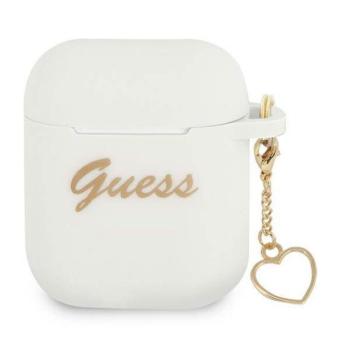 Guess GUA2LSCHSH AirPods 1/2 tok fehér Szilikon Charm Szív kollekció kép