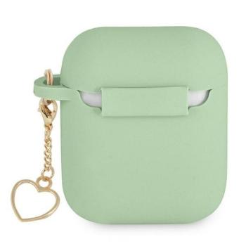 Guess GUA2LSCHSN Silicone Charm Heart Collection tok AirPods 1/2 - zöld kép