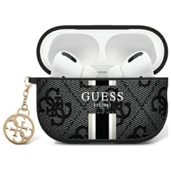 Guess GUA2P4RPSK 4G Printed Stripes Charm tok AirPods 1/2 - fekete kép