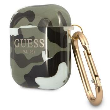 Guess GUA2UCAMA Camo Collection tok AirPods 1/2 - zöld terepmintás kép
