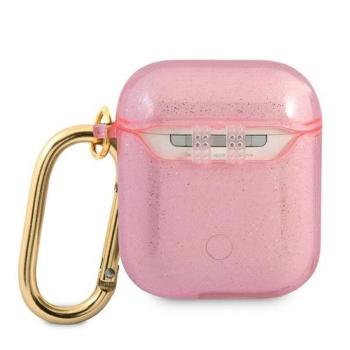 Guess GUA2UCG4GP Glitter Collection tok AirPods 1/2 - rózsaszín kép