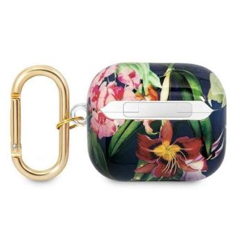 Guess GUA3HHFLB Flower Strap Collection tok AirPods 3 - kék kép