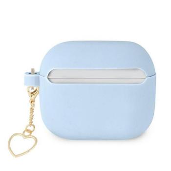Guess GUA3LSCHSB Silicone Charm Heart Collection tok AirPods 3 - kék kép