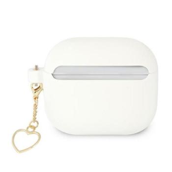 Guess GUA3LSCHSH Silicone Charm Heart Collection tok AirPods 3 - fehér kép