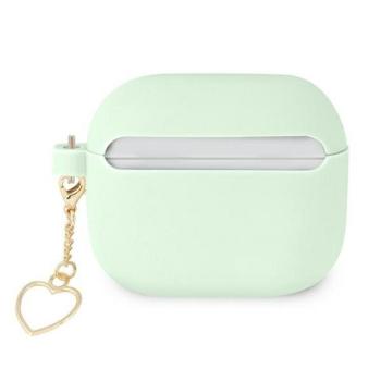Guess GUA3LSCHSN Silicone Charm Heart Collection tok AirPods 3 - zöld kép