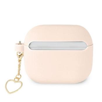 Guess GUA3LSCHSP Silicone Charm Heart Collection tok AirPods 3 - rózsaszín kép