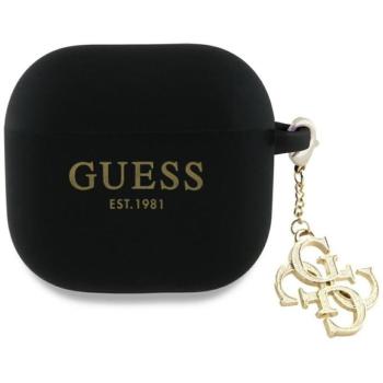 Guess GUA4LECG4K Silicone 4G Charm tok AirPods 4 - fekete kép