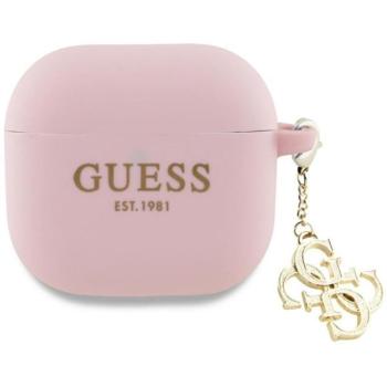 Guess GUA4LECG4P Silicone 4G Charm tok AirPods 4 - rózsaszín kép