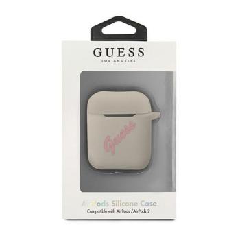 Guess GUACA2LSVSGP Silicone Vintage tok AirPods 1/2 - bézs kép