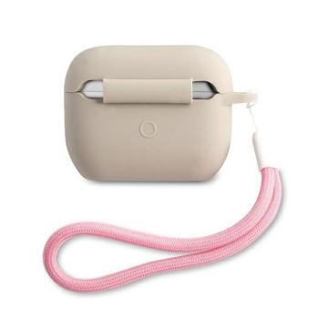 Guess GUACAPLSVSGP Silicone Vintage tok AirPods Pro - bézs kép