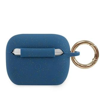 Guess GUACAPSILGLBL Silicone Glitter tok AirPods Pro - kék kép