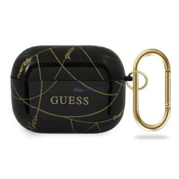 Guess GUACAPTPUCHBK Gold Chain Collection tok AirPods Pro - fekete kép