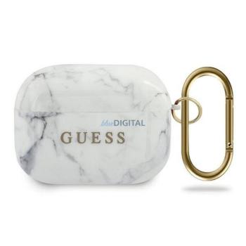 Guess GUACAPTPUMAWH Marble Collection tok AirPods Pro - fehér kép