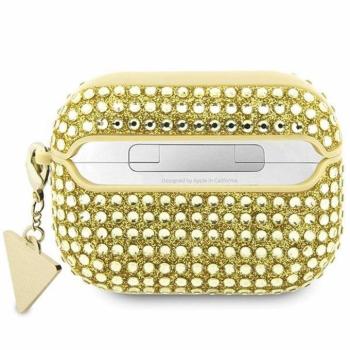 Guess GUAP2HDGTPD Rhinestone Triangle Charm tok AirPods Pro 2 - arany színű kép