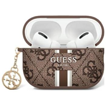 Guess GUAP2P4RPSW 4G Printed Stripes Charm tok AirPods Pro 2 - barna kép