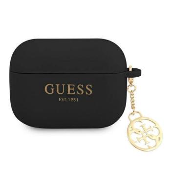 Guess GUAPLSC4EK AirPods Pro fekete szilikon Charm 4G Collection tok kép
