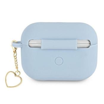 Guess GUAPLSCHSB Silicone Charm Heart Collection tok AirPods Pro - kék kép