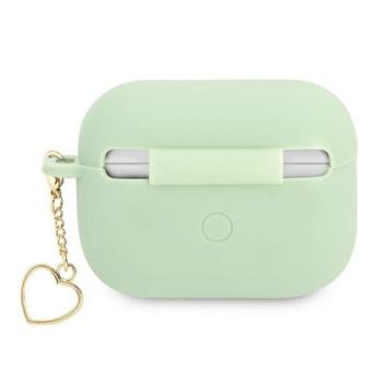 Guess GUAPLSCHSN Silicone Charm Heart Collection tok AirPods Pro - zöld kép