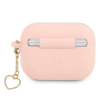 Guess GUAPLSCHSP Silicone Charm Heart Collection tok AirPods Pro - rózsaszín kép