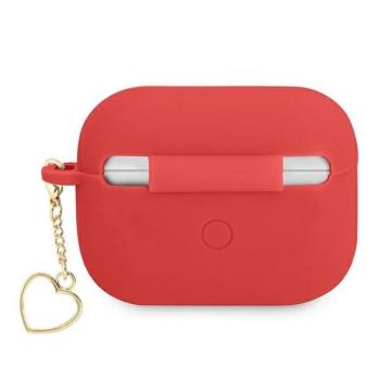 Guess GUAPLSCHSR Silicone Charm Heart Collection tok AirPods Pro - piros kép