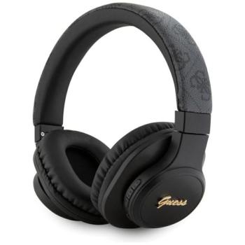 Guess GUBH604FEMK 4G Leather Tone On Tone Script Bluetooth vezeték nélküli fejhallgató - fekete kép