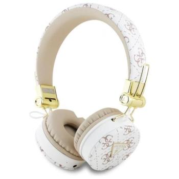 Guess GUBH70E4PTMH 4G Triangle Round Shape bluetooth vezeték nélküli fejhallgató ENC - fehér kép