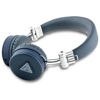 Guess GUBH70PGTSPSB Grained Classic Round Shape bluetooth vezeték nélküli fejhallgató ENC - kék kép