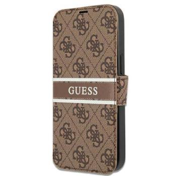 Guess GUBKP13L4GDBR iPhone 13 Pro / 13 6,1&quot; barna 4G csíkos könyvtok kép