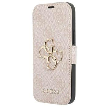 Guess GUBKP13X4GMGPI iPhone 13 Pro Max 6,7&quot; rózsaszín 4G nagy fém logós könyvtok kép