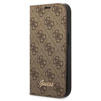 Guess GUBKP14XHG4SHW iPhone 14 Pro Max 6,7&quot; barna 4G vintage arany logós könyvtok kép