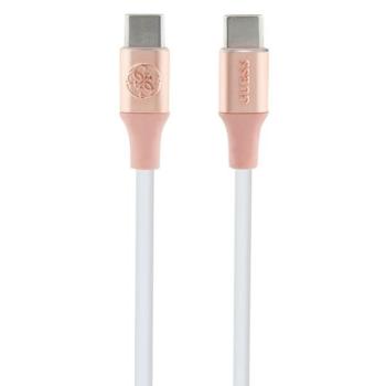 Guess GUCCLALRGDP Ebossed Logo Type-C - Type-C USB kábel 3A 1.5m - rózsaszín kép