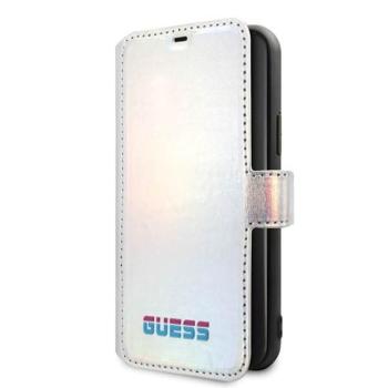 Guess GUFLBKN58BLD iPhone 11 Pro ezüst irizáló könyvtok kép