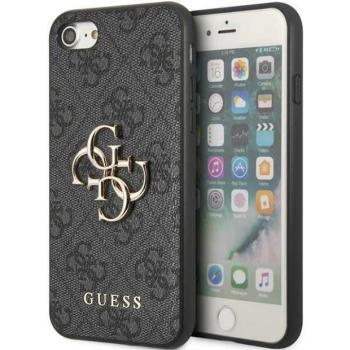 Guess GUHCI84GMGGR iPhone 7/8/SE 2020 / SE 2022 szürke keménytok 4G Nagy fém logó kép