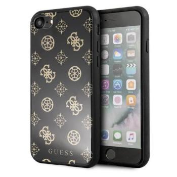 Guess GUHCI8TGGPBK iPhone 7/8/SE 2020 / SE 2022 fekete Peony G Double Layer Glitter keménytok kép