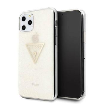 Guess GUHCN58SGTLGO iPhone 11 Pro arany Glitter Triangle keménytok kép