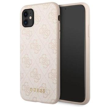 Guess GUHCN61G4GFPI iPhone 11 6,1&quot; rózsaszín keménytok 4G fém arany logó kép