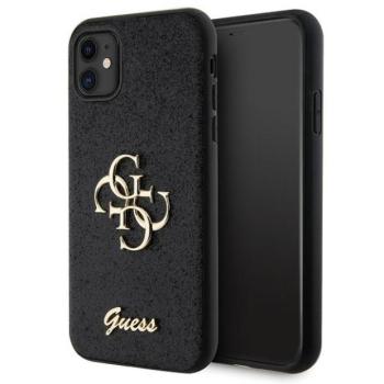 Guess GUHCN61HG4SGK iPhone 11 6.1&quot; fekete keménytok Glitter Script Big 4G kép