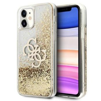 Guess GUHCN61LG4GGO iPhone 11 6,1&quot; / Xr arany 4G nagy folyékony csillogó kristályos keménytok kép