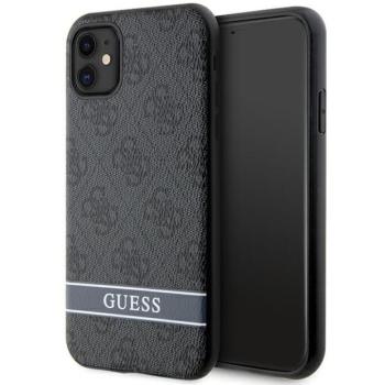 Guess GUHCN61P4SNK iPhone 11 szürke keménytok 4G Stripe kép
