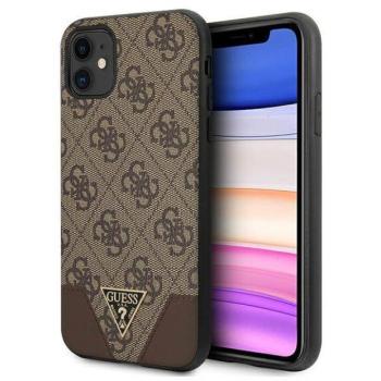 Guess GUHCN61PU4GHBR iPhone 11 6,1&quot; / Xr 6,1&quot; barna 4G Triangle Collection keménytok kép