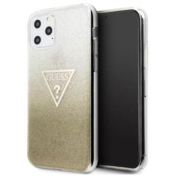Guess GUHCN61SGTLGO iPhone 11 6,1&quot; / Xr arany Glitter Triangle keménytok kép