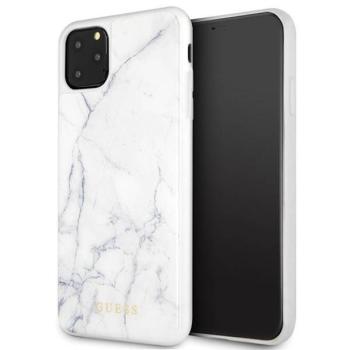 Guess GUHCN65HYMAWH iPhone 11 Pro Max fehér márvány tok kép