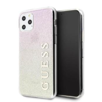Guess GUHCN65PCUGLGPI iPhone 11 Pro Max rózsaarany színátmenetes Glitter keménytok kép