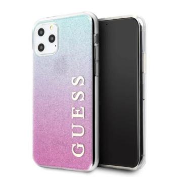 Guess GUHCN65PCUGLPBL iPhone 11 Pro Max rózsaszín kék Glitter színátmenetes keménytok kép