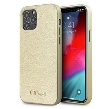 Guess GUHCP12LIGLGO iPhone 12 Pro Max 6,7&quot; arany irizáló keménytok  kép
