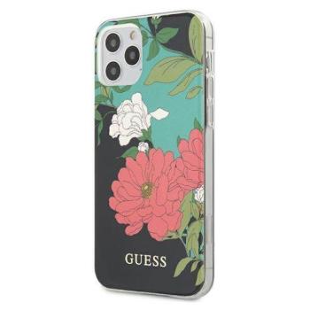 Guess GUHCP12LIMLFL01 iPhone 12 Pro Max 6,7&quot; fekete N°1 Flower Collection tok kép