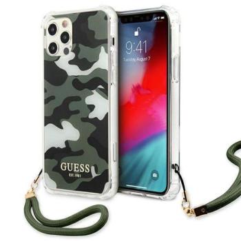 Guess GUHCP12LKSARKA iPhone 12 Pro Max 6,7&quot; keki Camo Collection keménytok kép