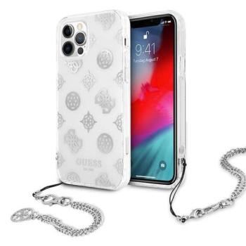 Guess GUHCP12LKSPESI iPhone 12 Pro Max 6,7&quot; ezüst Peony Chain Collection keménytok kép
