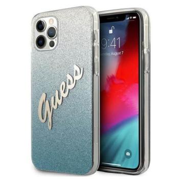Guess GUHCP12LPCUGLSBL iPhone 12 Pro Max 6,7&quot; kék csillogó színátmenetes Script keménytok kép