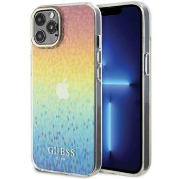 Guess GUHCP12MHDECMI iPhone 12/12 Pro 6.1&quot; sokszínű keménytok IML Facettált tükör diszkó irizáló kép